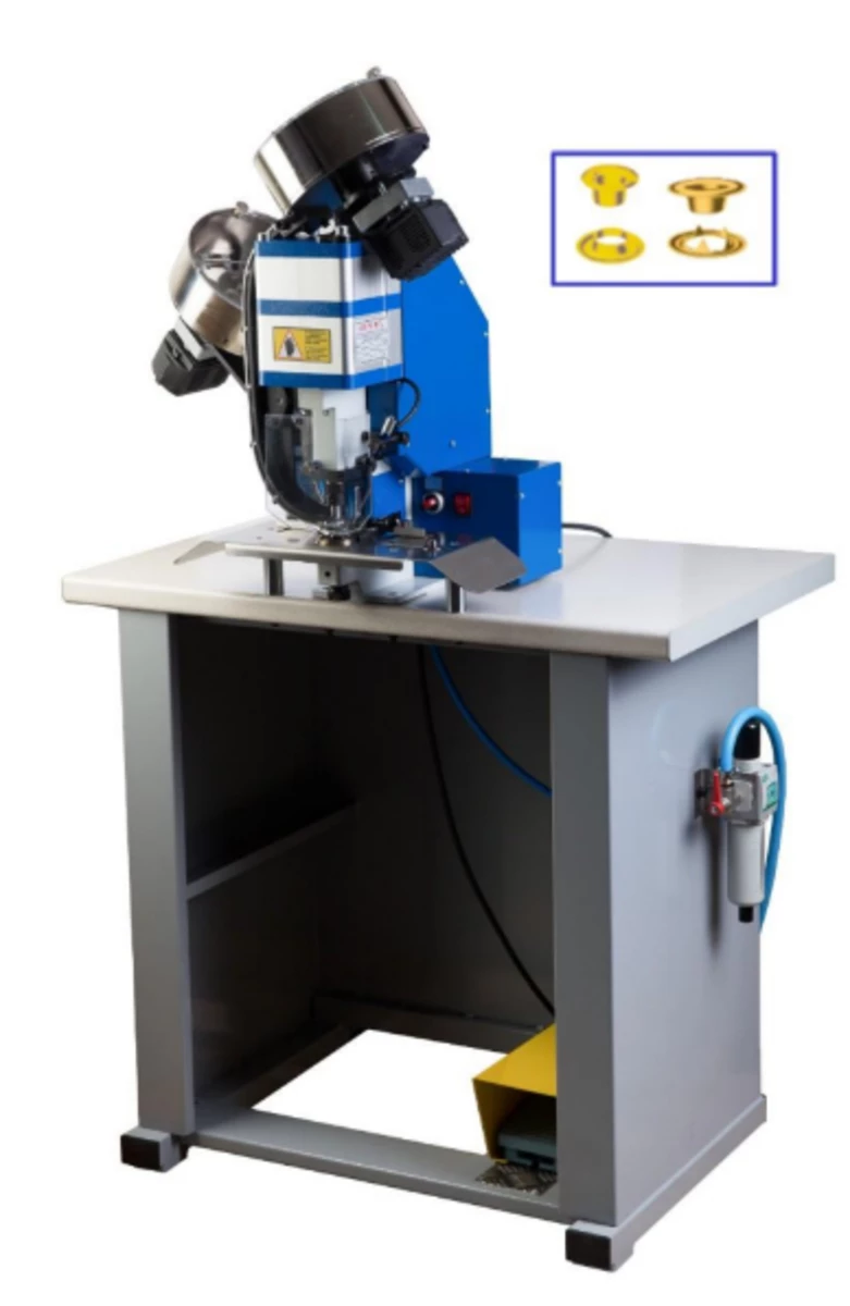 J269 - MACHINE PNEUMATIQUE AVEC 2 DISTRIBUTIONS POUR POSER ŒILLETS ET RONDELLES METALLIQUES